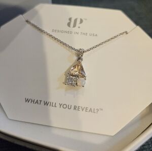 NWT BP OG white opal morganite necklace